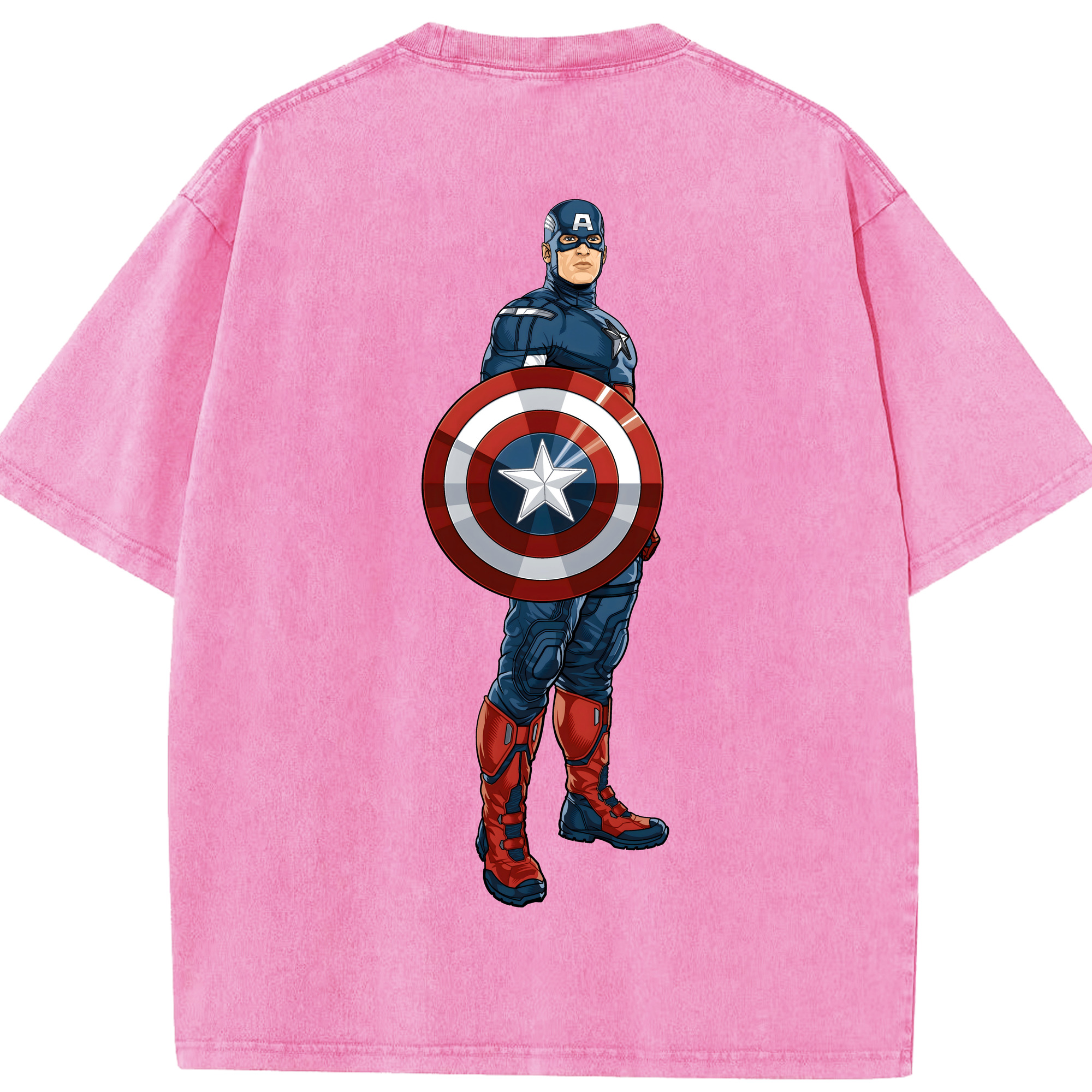 （画像用） アベンジャーズ The Avengers 綿100% ヴィンテージ風 半袖Tシャツ（背面プリント）